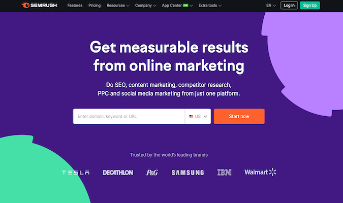 SEMRush screenshot